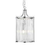 Searchlight Victoria 2Lt Pendant| Chrome With Crystal Glass - Comet Lighting