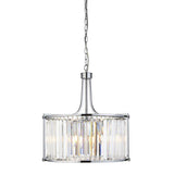 Searchlight Victoria 5Lt Drum Pendant| Chrome With Crystal Glass - Comet Lighting