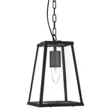 Searchlight Voyager Black Tapered Bar Lantern Glass Shade - Comet Lighting