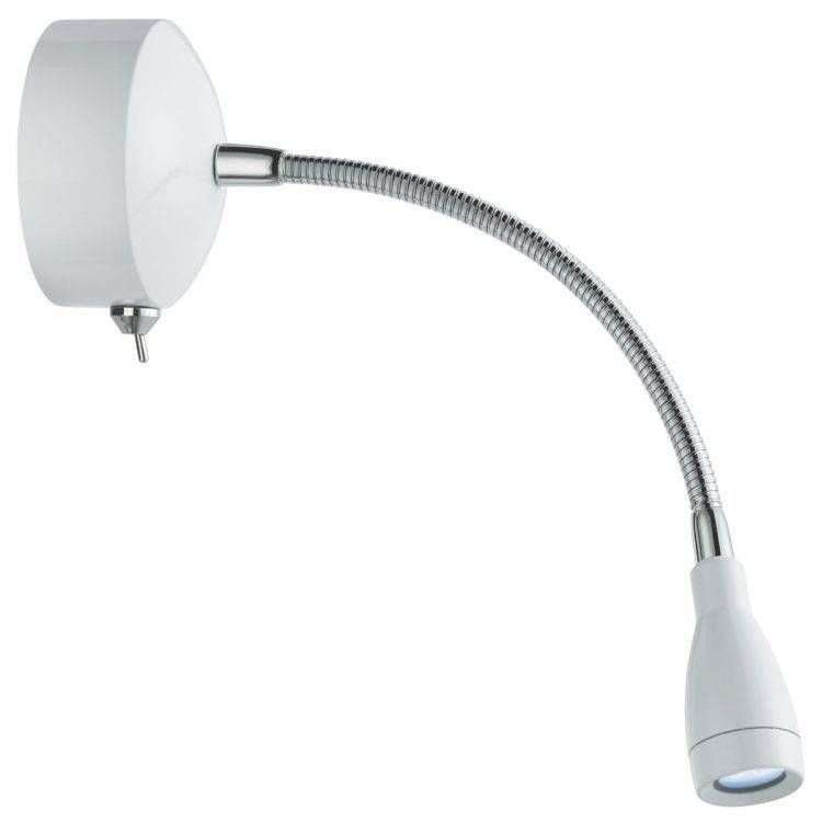 Searchlight White Flexible 6 Picture Light Flexible Chrome - Comet Lighting