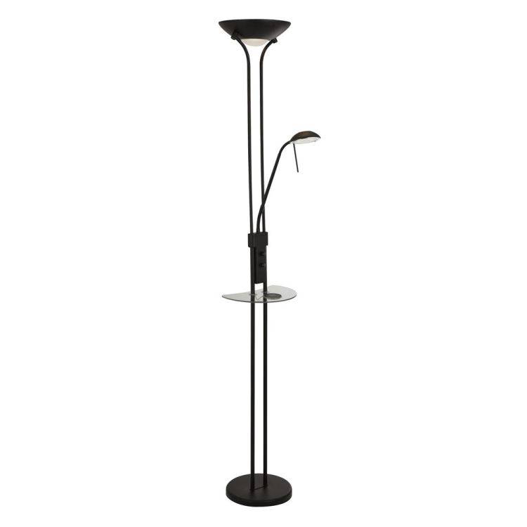 Searchlight Wireless USB LED Mother & Child Floor Lamp -Matt Black - Comet Lighting