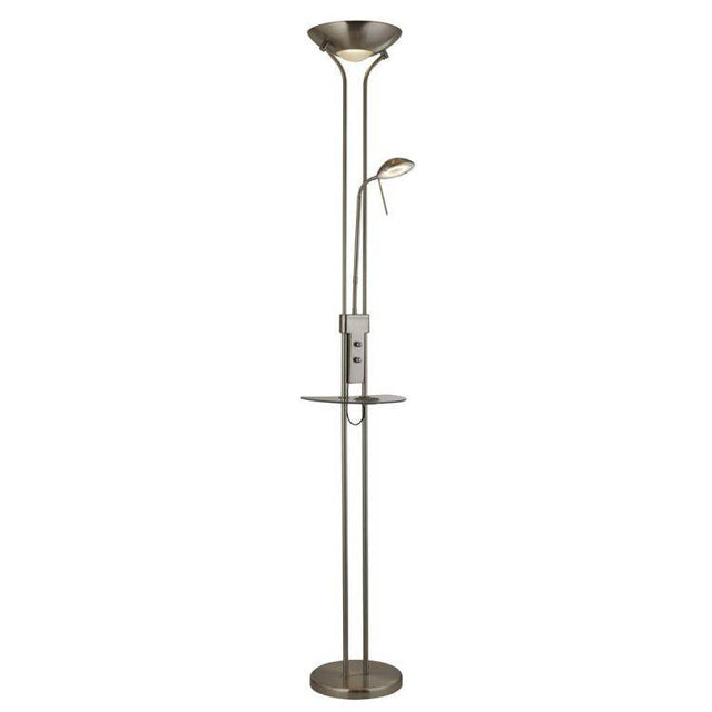 Searchlight Wireless USB LED Mother & Child Floor Lamp -Satin Nickel - Comet Lighting