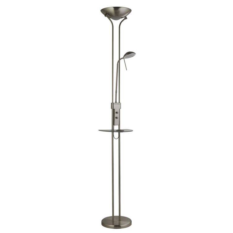 Searchlight Wireless USB LED Mother & Child Floor Lamp -Satin Nickel - Comet Lighting