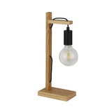 Searchlight Woody Table Lamp - Black & Ash Wood - Comet Lighting