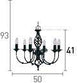 Searchlight Zanzibar Black 6 Light Ornate Twisted Column - Comet Lighting