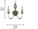 Searchlight Zanzibar Brass 2 Light Wall Bracket Twisted Column - Comet Lighting