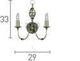 Searchlight Zanzibar Brass 2 Light Wall Bracket Twisted Column - Comet Lighting