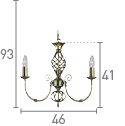 Searchlight Zanzibar Brass 3 Light Fitting Twisted Column - Comet Lighting