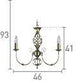 Searchlight Zanzibar Brass 3 Light Fitting Twisted Column - Comet Lighting