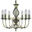 Searchlight Zanzibar Brass 6 Light Fitting Twisted Column - Comet Lighting