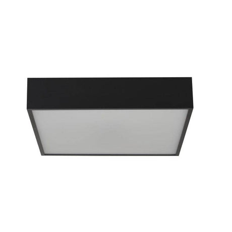Searchlight Zeus Flush Bathroom Ceiling Light - Black Metal & Opal| IP44 - Comet Lighting