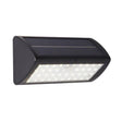 Solar Outdoor Wall Light - Black Metal & White Polycarbonate A - Comet Lighting