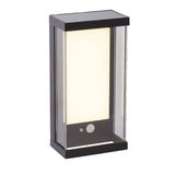 Solar Outdoor Wall Light - Black Metal & White Polycarbonate D - Comet Lighting