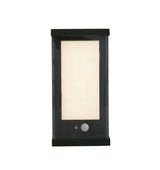 Solar Outdoor Wall Light - Black Metal & White Polycarbonate D - Comet Lighting