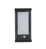 Solar Outdoor Wall Light - Black Metal & White Polycarbonate D - Comet Lighting