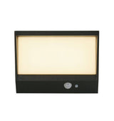 Solar Outdoor Wall Light - Black Metal & White Polycarbonate E - Comet Lighting