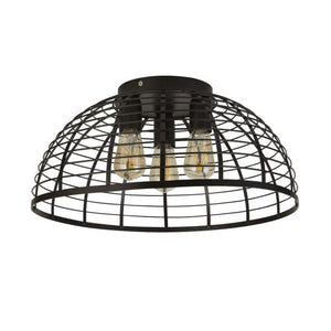 Vision Cage 3Lt Flush - Matt Black - Comet Lighting