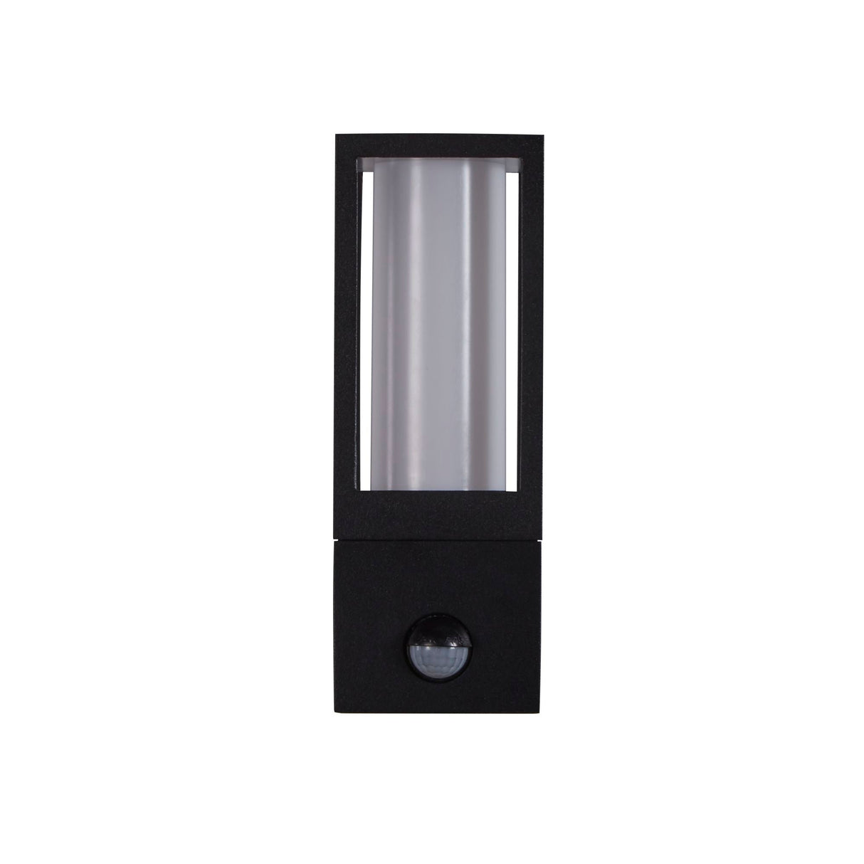 Avenue Outdoor Wall Light- Black Metal & White Polycarbonate - Comet Lighting