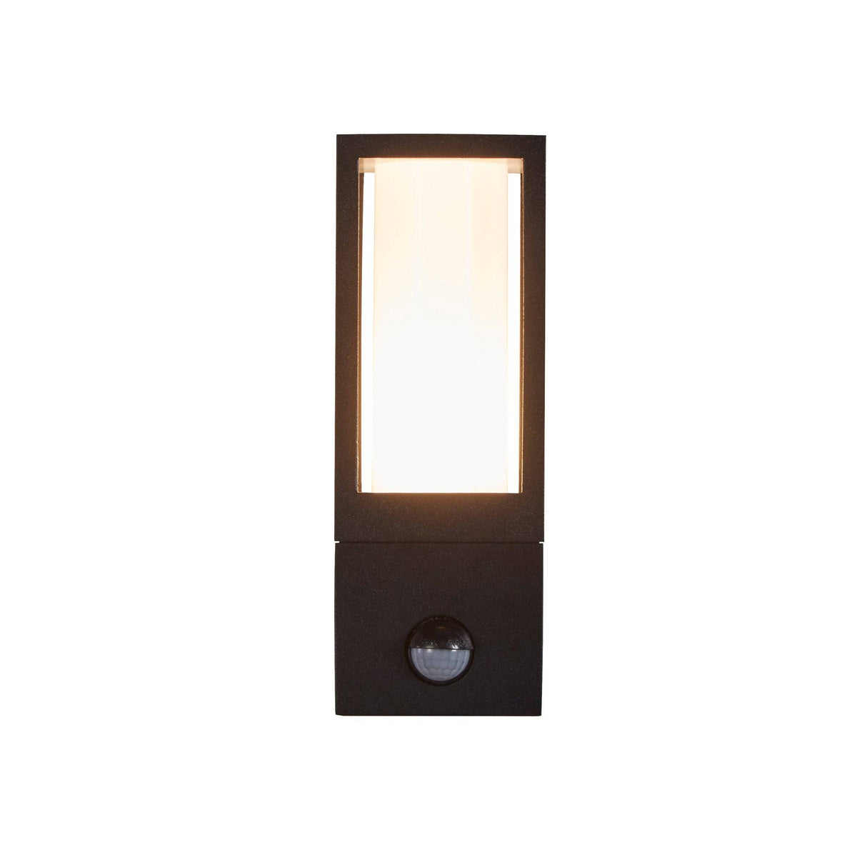 Avenue Outdoor Wall Light- Black Metal & White Polycarbonate - Comet Lighting