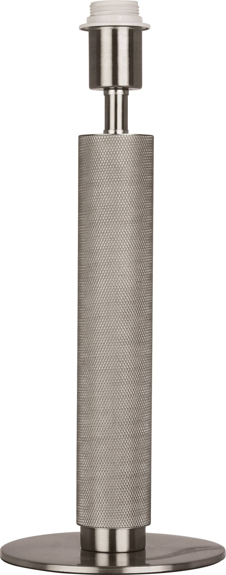 Base Only - London Table Lamp - Knurled Silver - Comet Lighting