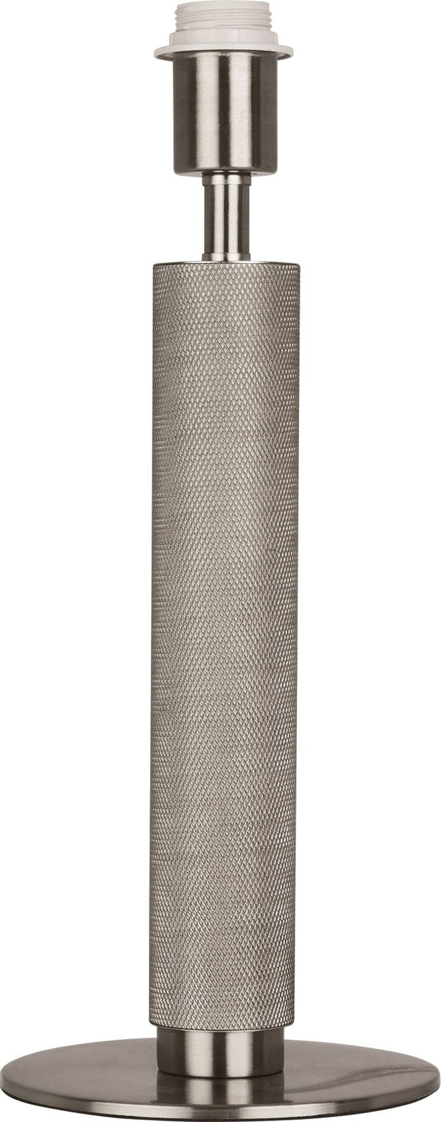 Base Only - London Table Lamp - Knurled Silver - Comet Lighting