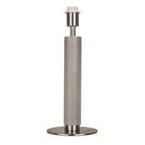 Base Only - London Table Lamp - Knurled Silver - Comet Lighting