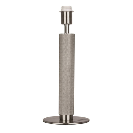 Base Only - London Table Lamp - Knurled Silver - Comet Lighting