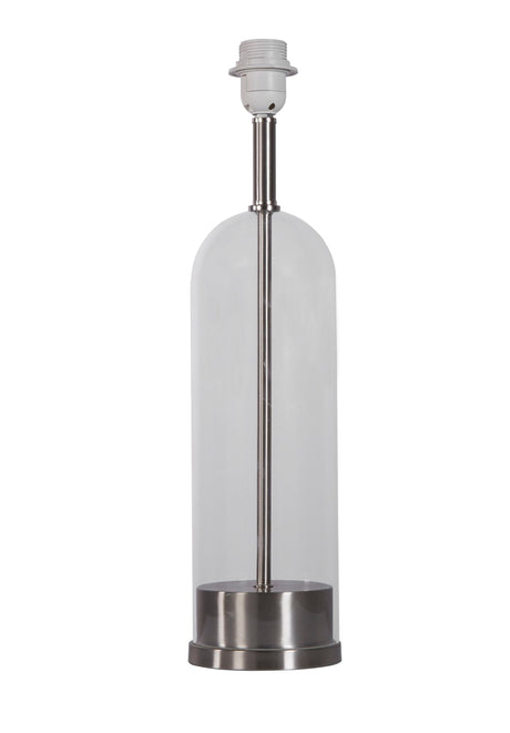 Base Only - Oxford Table Lamp - Satin Nickel Metal & Glass - Comet Lighting