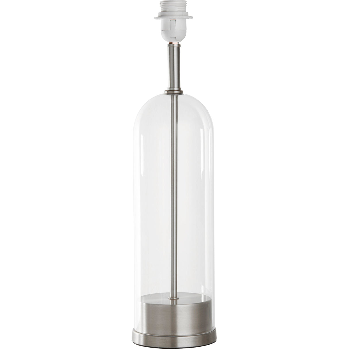 Base Only - Oxford Table Lamp - Satin Nickel Metal & Glass - Comet Lighting