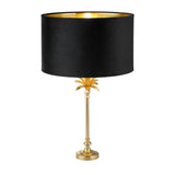 Base Only - Palm Table Lamp - Satin Brass & Black Metal - Comet Lighting