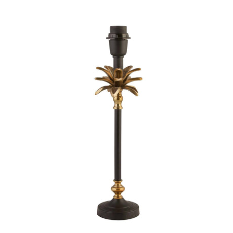 Base Only - Palm Table Lamp - Satin Brass & Black Metal - Comet Lighting