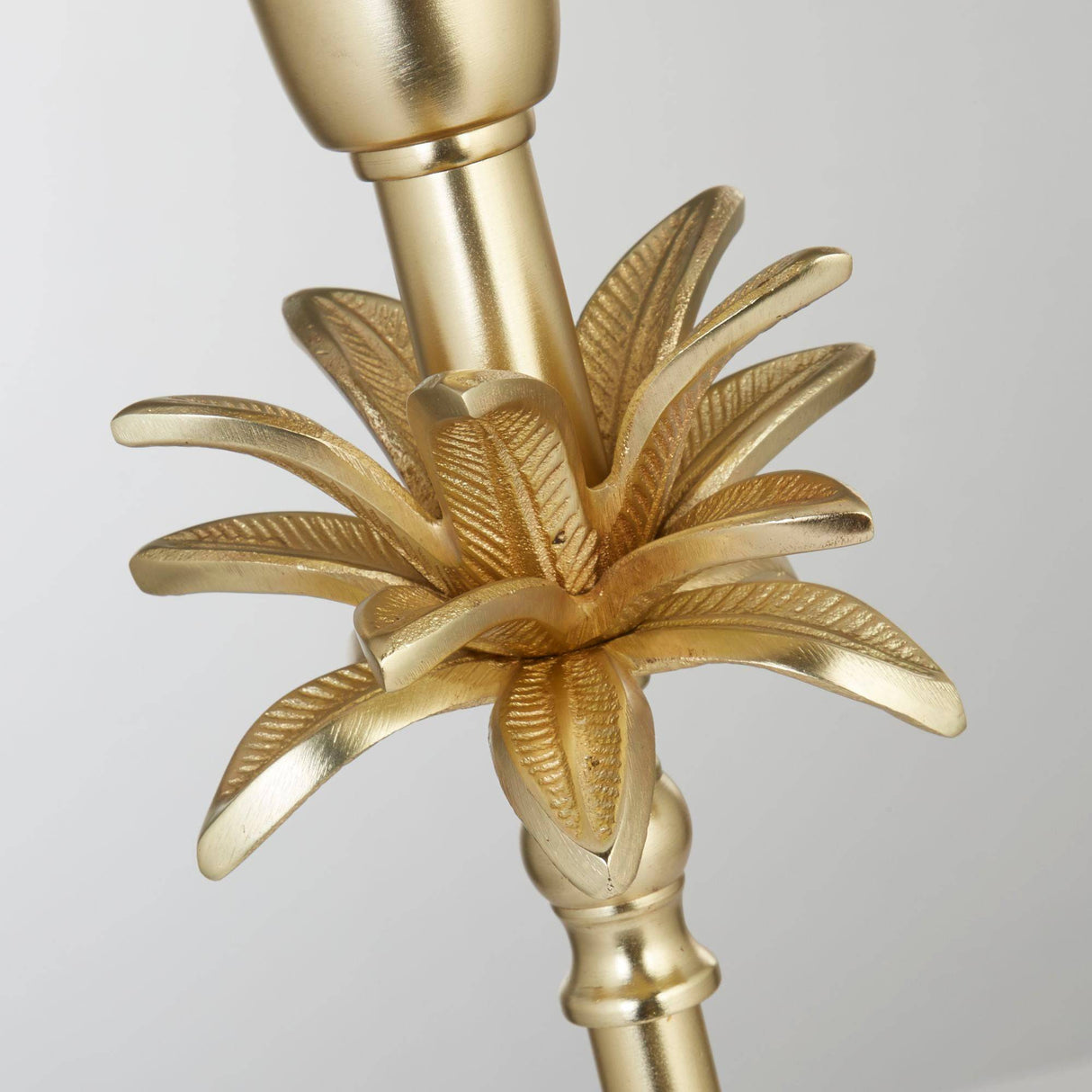 Base Only -Palm Table Lamp - Satin Brass Metal - Comet Lighting