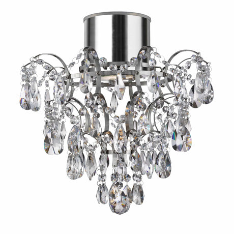 Belle Chandelier  - Chrome Metal & Clear Crystal - Comet Lighting