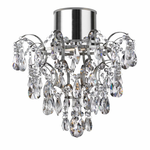 Belle Chandelier - Chrome Metal & Clear Crystal - Comet Lighting