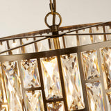 Bijou 5Lt Pendant - Antique Brass Metal & Champagne Glass - Comet Lighting