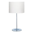 Carter Table Lamp - Chrome Base & Fabric Shade - Comet Lighting