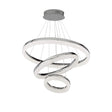 Circle 3Lt Pendant - Chrome Metal & Crushed Ice Effect Glass - Comet Lighting