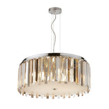 Clarissa 5Lt Drum Pendant Convertible To Semi-Flush - Glass - Comet Lighting