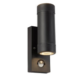 Coastal Outdoor 2Lt Wall Light - Black Polycarbonate - Comet Lighting