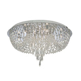 Crisslet 10Lt Flush Ceiling Light - Chrome & Clear Crystal - Comet Lighting