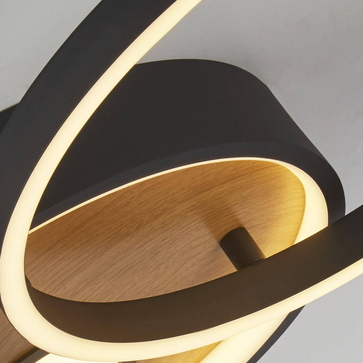 Curio Flush - Black Metal & Wood - Comet Lighting