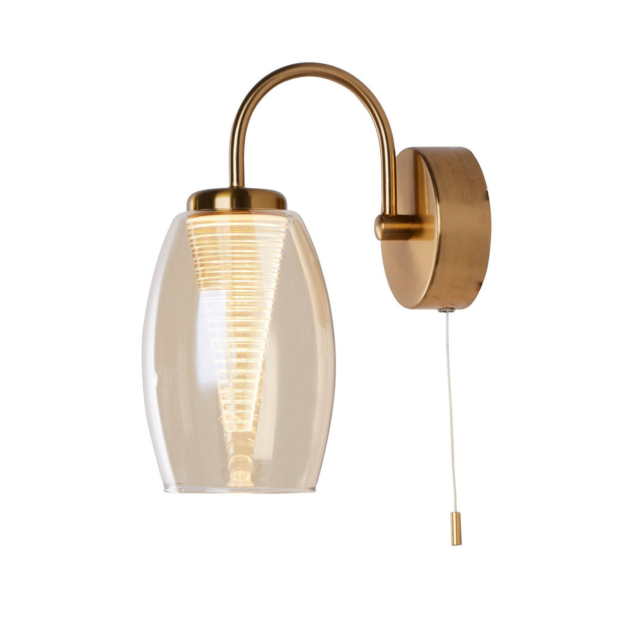 Cyclone Wall Light - Bronze Metal & Champagne Glass - Comet Lighting