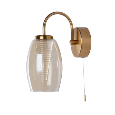 Cyclone Wall Light - Bronze Metal & Champagne Glass - Comet Lighting