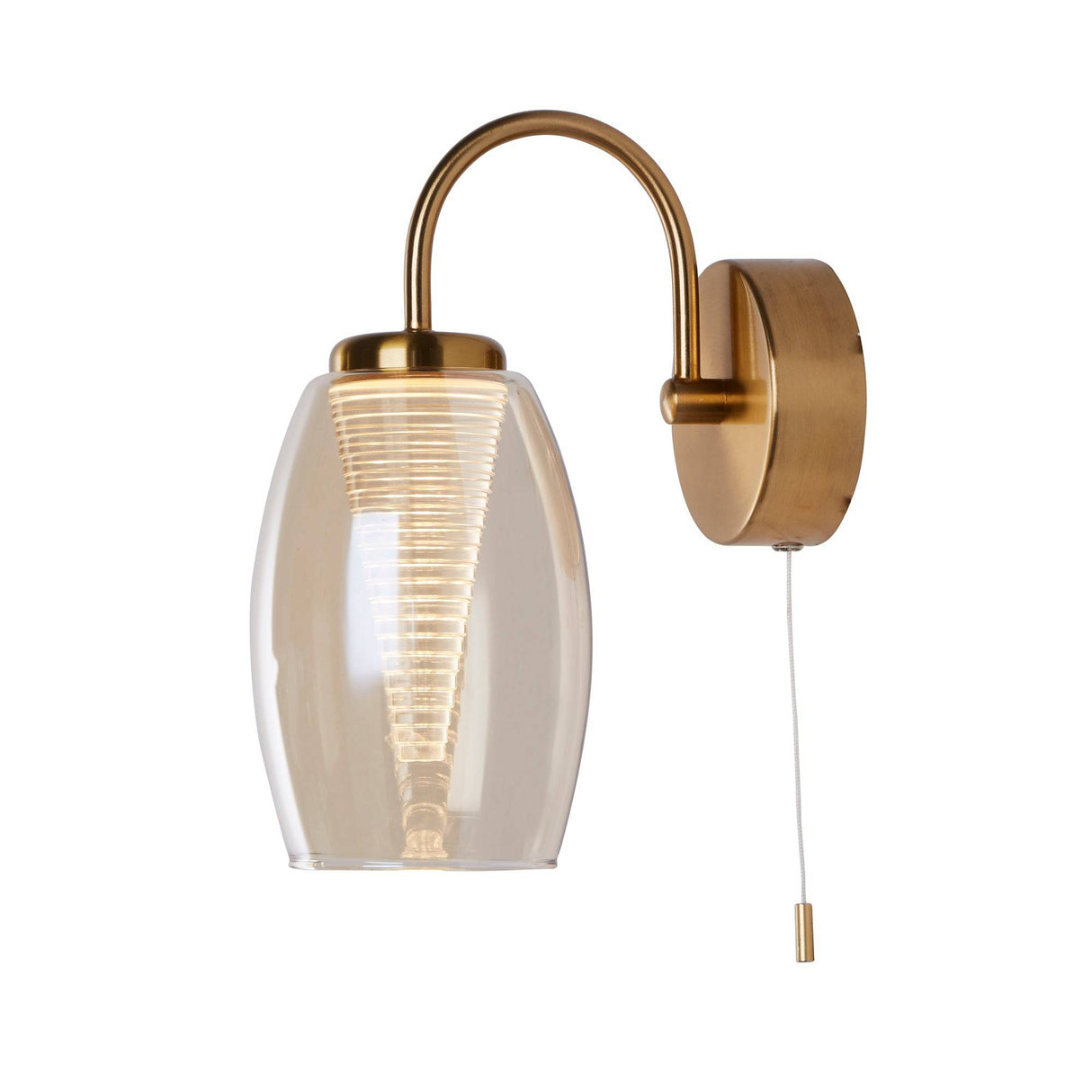 Cyclone Wall Light - Bronze Metal & Champagne Glass - Comet Lighting