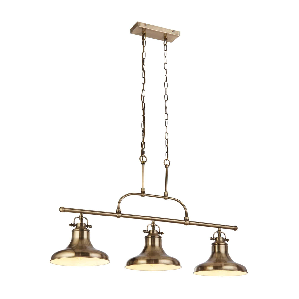 Dallas 3Lt Bar Pendant - Antique Brass Metal - Comet Lighting