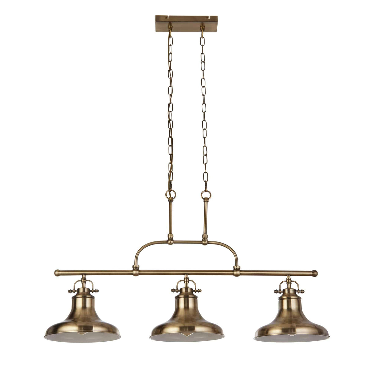 Dallas 3Lt Bar Pendant - Antique Brass Metal - Comet Lighting