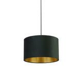 Drum Shade - Green Velvet with Gold Inner - Comet Lighting