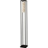 Elevator Floor Lamp - Matt Black Frame & Crystal Centre - Comet Lighting