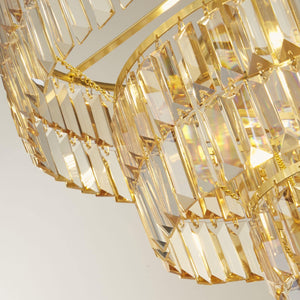 Empire 5Lt Pendant - Satin Brass Metal & Champagne Glass - Comet Lighting