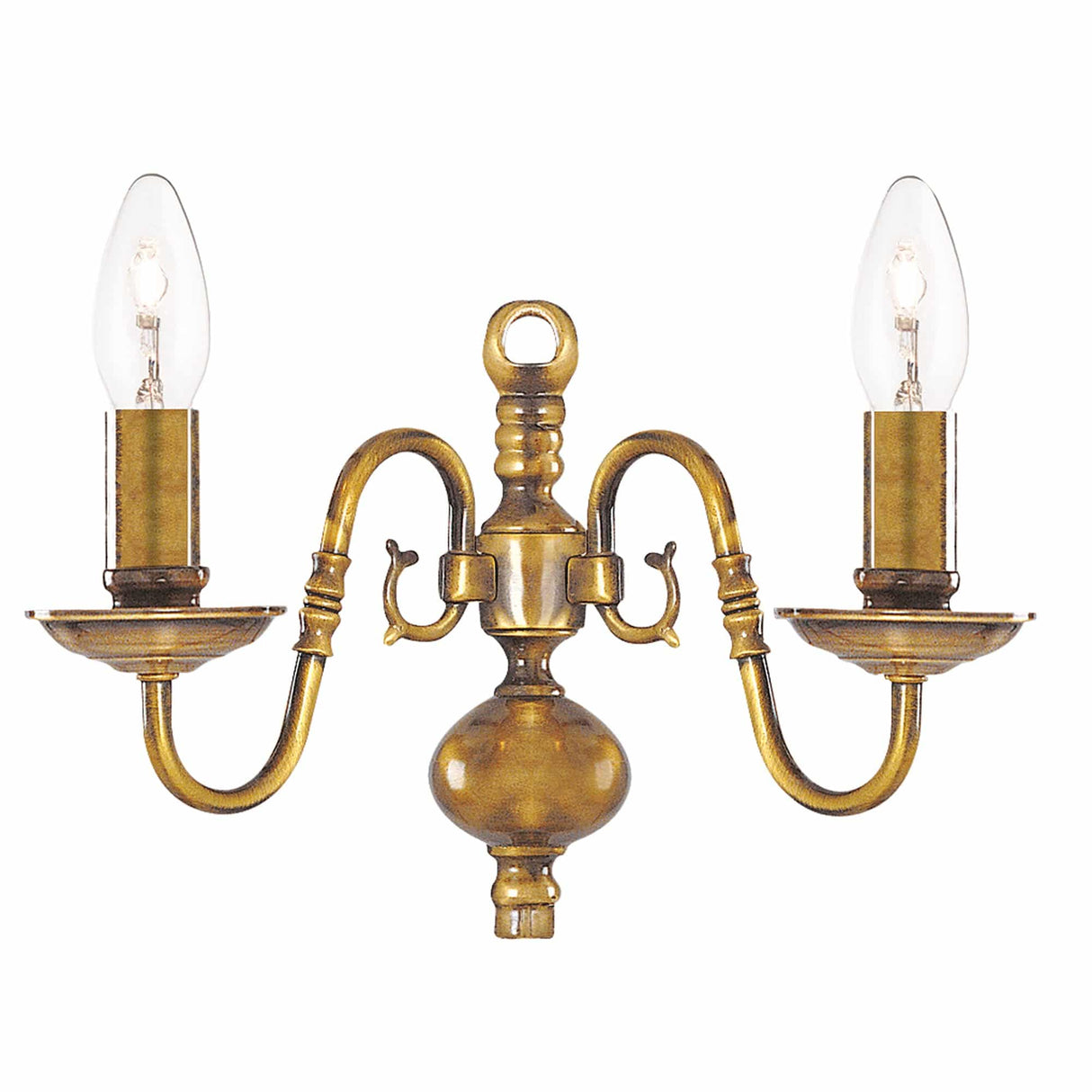 Flemish 2Lt Wall Light - Solid Brass Metal - Comet Lighting